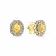 Серьги из лимонного золота Мастер Бриллиант с бриллиантом