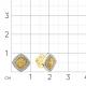 Серьги из лимонного золота Мастер Бриллиант с бриллиантом