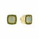 Серьги из лимонного золота Мастер Бриллиант с аквамарином и хромдиопсидом