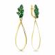 Серьги из лимонного золота Мастер Бриллиант с бриллиантом и изумрудом