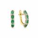 Серьги из лимонного золота Мастер Бриллиант с бриллиантом и изумрудом