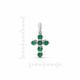 Подвеска из белого золота ERA Jewellery с изумрудом