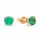 Золотые серьги ERA Jewellery с изумрудом