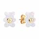 Золотые серьги SOKOLOV с бриллиантом и перламутром