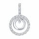 Подвеска из белого золота SOKOLOV с бриллиантом выращенным