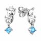 Серебряные серьги TALANT с фианитом