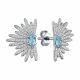 Серебряные серьги TALANT с фианитом