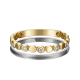 Кольцо из комбинированного золота Platina с фианитом