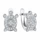 Серебряные серьги TALANT с фианитом