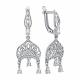Серебряные серьги TALANT с фианитом