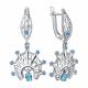 Серебряные серьги TALANT с фианитом