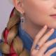 Серебряные серьги TALANT с витражной эмалью