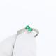 Кольцо из белого золота АЛЬКОР с бриллиантом и изумрудом