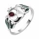 Серебряное кольцо TALANT с фианитом и эмалью