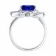 Кольцо из белого золота SOKOLOV с бриллиантом и сапфиром
