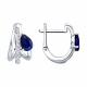 Золотые серьги SOKOLOV с бриллиантом и сапфиром