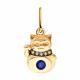 Золотая подвеска SOKOLOV с сапфиром и коньячным бриллиантом