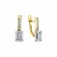 Серьги из комбинированного золота Мастер Бриллиант с бриллиантом