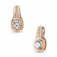 Золотая подвеска AQUAMARINE с фианитом и Swarovski