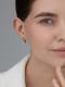 Золотые серьги АЛЬКОР с бриллиантом