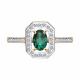 Золотое кольцо SOKOLOV с бриллиантом и изумрудом