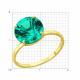 Кольцо из лимонного золота SOKOLOV с гидротермальным изумрудом