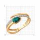 Золотое кольцо SOKOLOV с бриллиантом и изумрудом