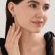 Золотые серьги Символ года Змея SOKOLOV с бриллиантом и изумрудом