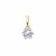 Золотая подвеска Золотые узоры с кристаллом Swarovski
