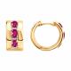 Золотые серьги SOKOLOV с бриллиантом и рубином