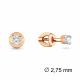 Золотые серьги AQUAMARINE с фианитом