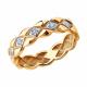 Золотое кольцо Diamant с фианитом
