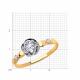 Золотое кольцо Diamant с фианитом