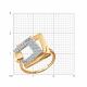 Золотое кольцо Diamant с фианитом