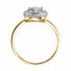 Золотое кольцо Diamant с фианитом
