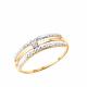 Золотое кольцо Diamant с фианитом