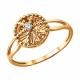 Золотое кольцо Diamant с фианитом