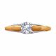 Золотое кольцо Diamant с фианитом