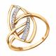Золотое кольцо Diamant с фианитом