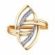 Золотое кольцо Diamant с фианитом