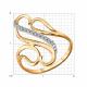 Золотое кольцо Diamant с фианитом