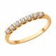 Золотое кольцо Diamant с фианитом