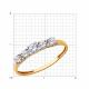 Золотое кольцо Diamant с фианитом
