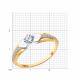 Золотое кольцо Diamant с фианитом
