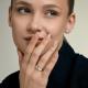Золотое кольцо Diamant с фианитом