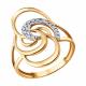 Золотое кольцо Diamant с фианитом