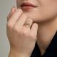 Золотое кольцо Diamant с фианитом