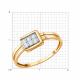 Золотое кольцо Diamant с фианитом
