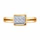 Золотое кольцо Diamant с фианитом