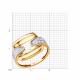 Золотое кольцо Diamant с фианитом